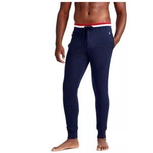 Polo Ralph Lauren Cruise Navy Red Waffle Knit Jogger Pants Men's Size XL